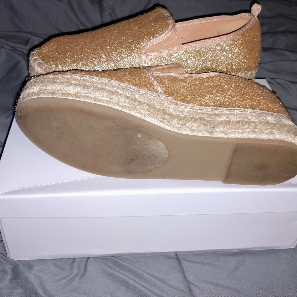 $⬇️ 🦋 Steve Madden Champagne Espadrilles Sz 7 🦋 - Picture 7 of 8
